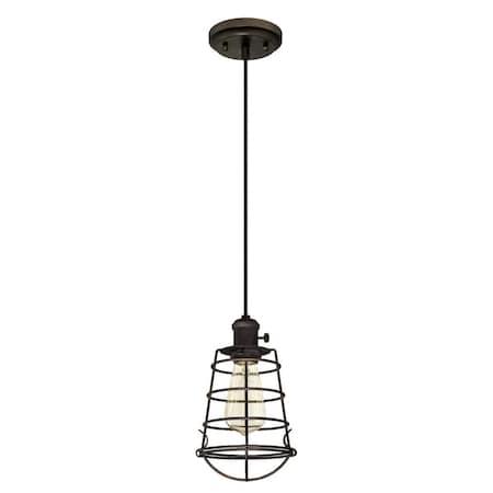 Westinghouse Pendant 60W Mini Turn Knob Nolan ORB Open Metal Cage Shade 6323600